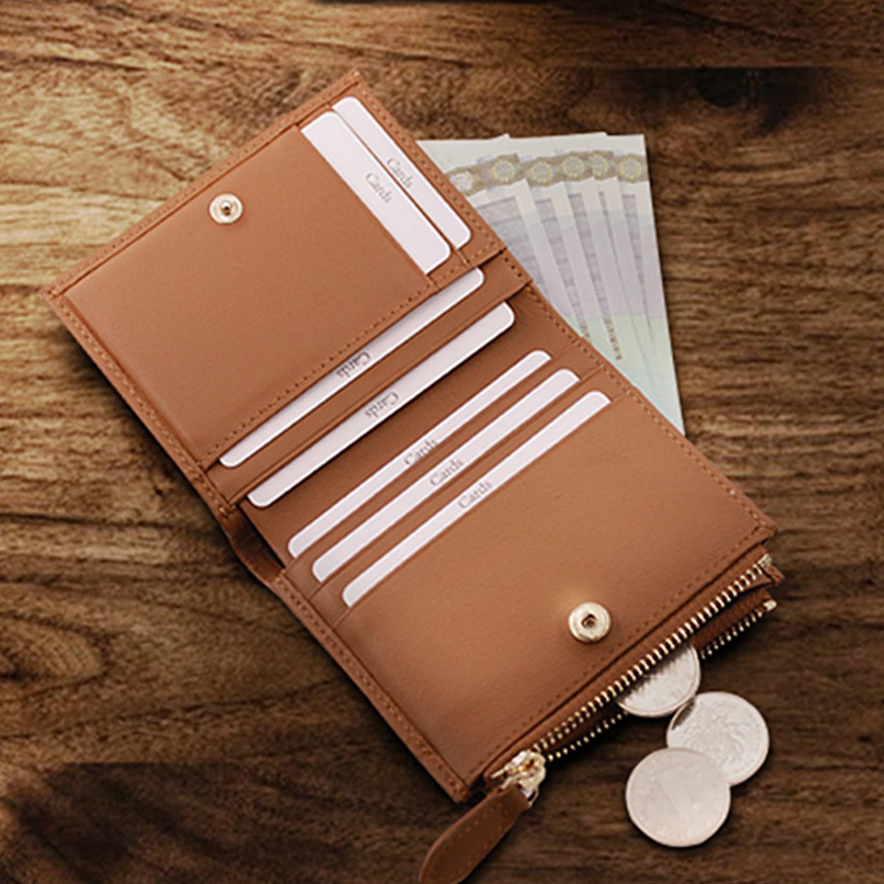 Genuine leather RFID anti-theft card holder 4