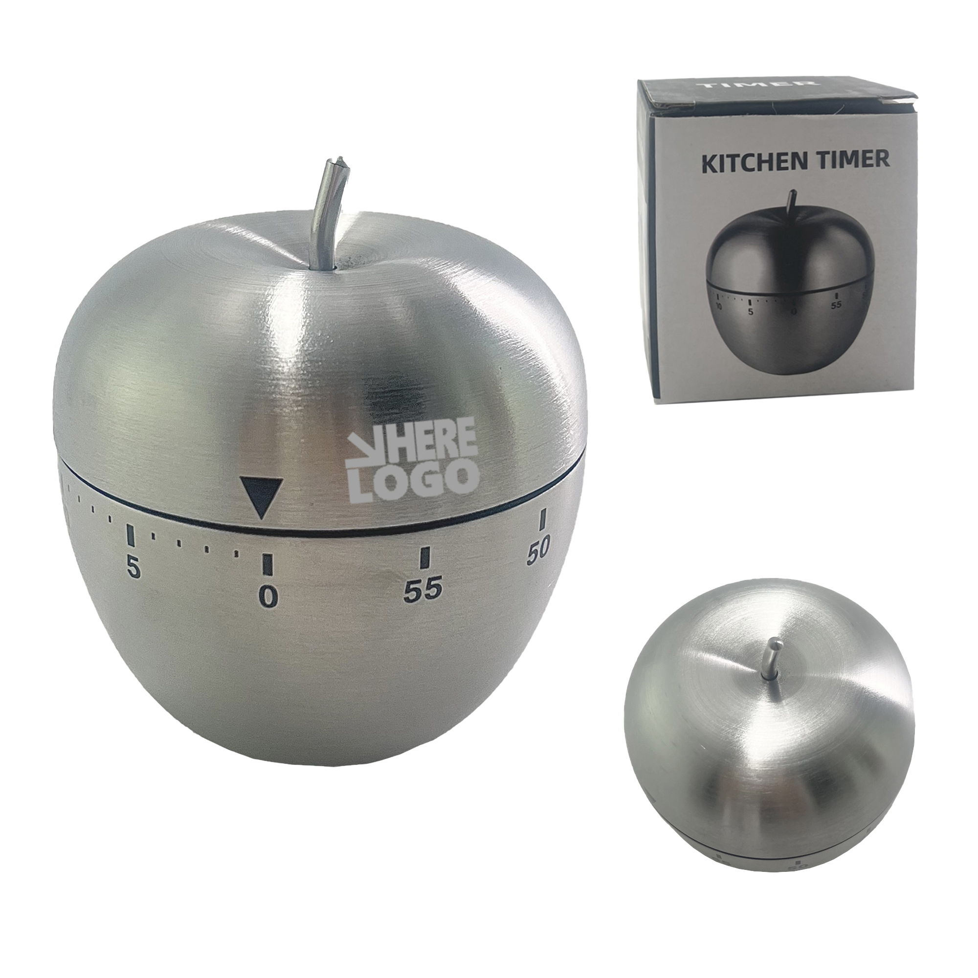 Compact Fruit Style Stainless Steel Timer, custom kitchen gadget with logo imprint 3