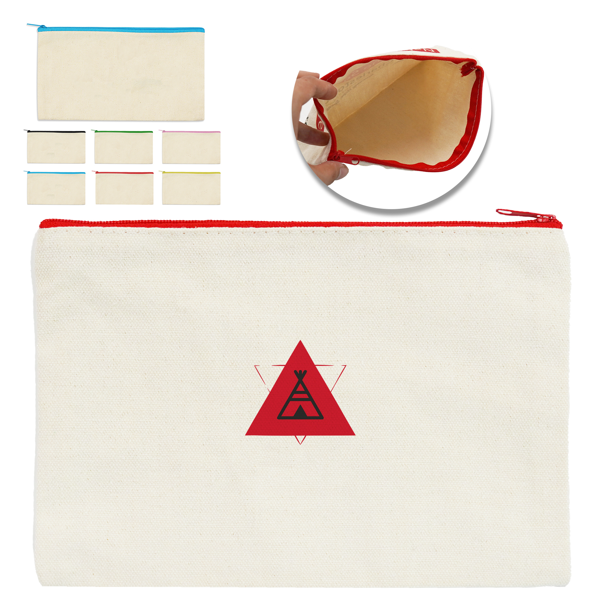 Zipper Canvas Pen Case ?C Durable Pencil Storage Bag 1