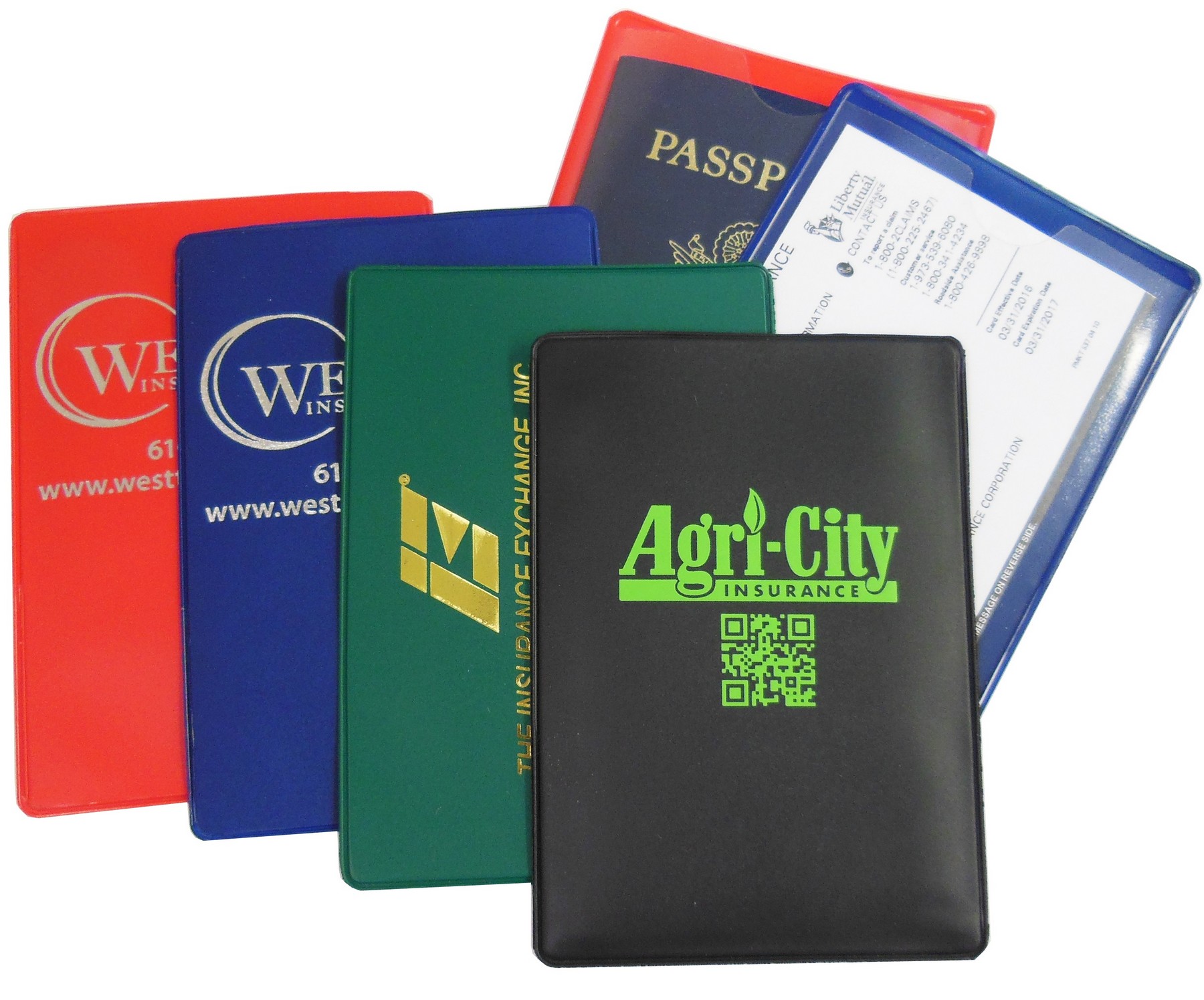 Passport/Insurance Card/Passbook Sleeve (Short Side Open/Opaque Front, Clear Back) 4 x 5 3/4 2