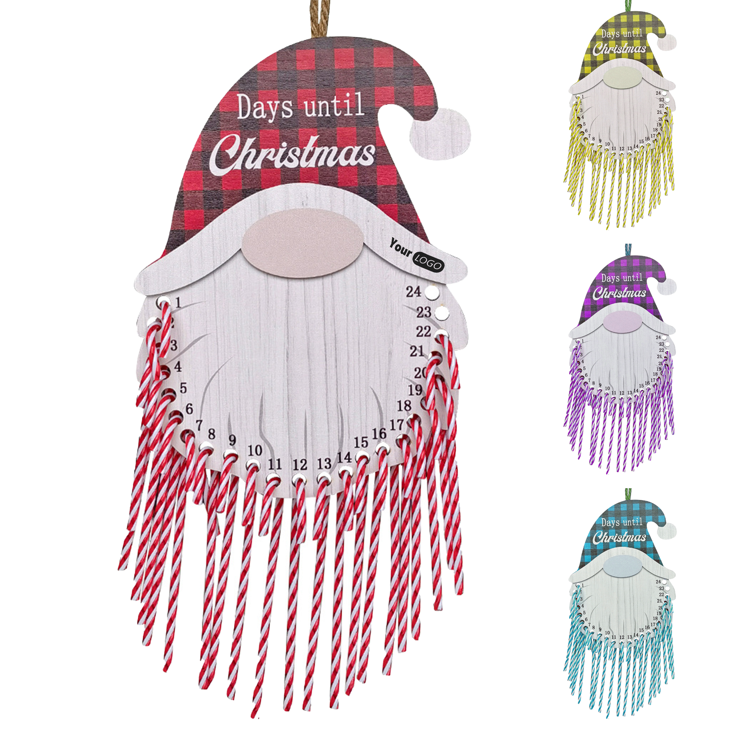 Wood Christmas Countdown Calendar Pendant ?C Stylish And Interactive 1