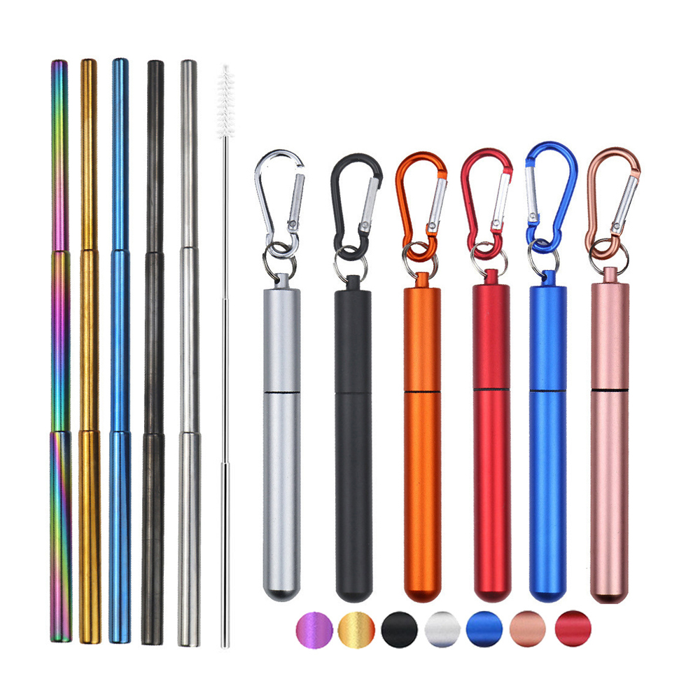 Stainless Steel Straw Keychain