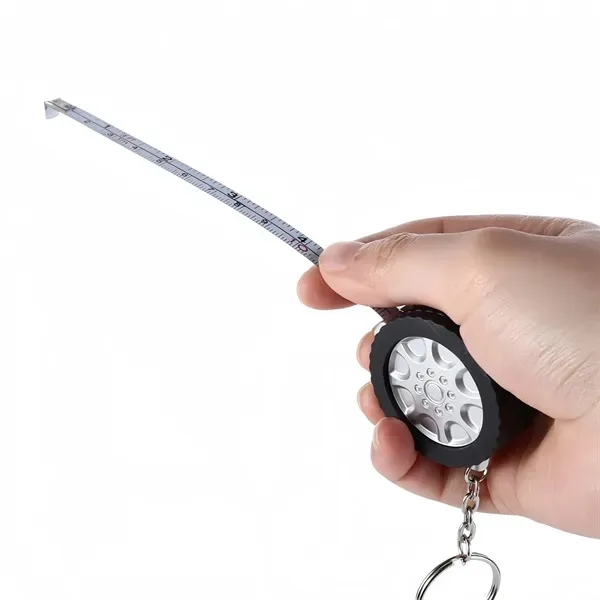 Tire-Shaped Keychain Tape Measure - Compact Portable Design 4