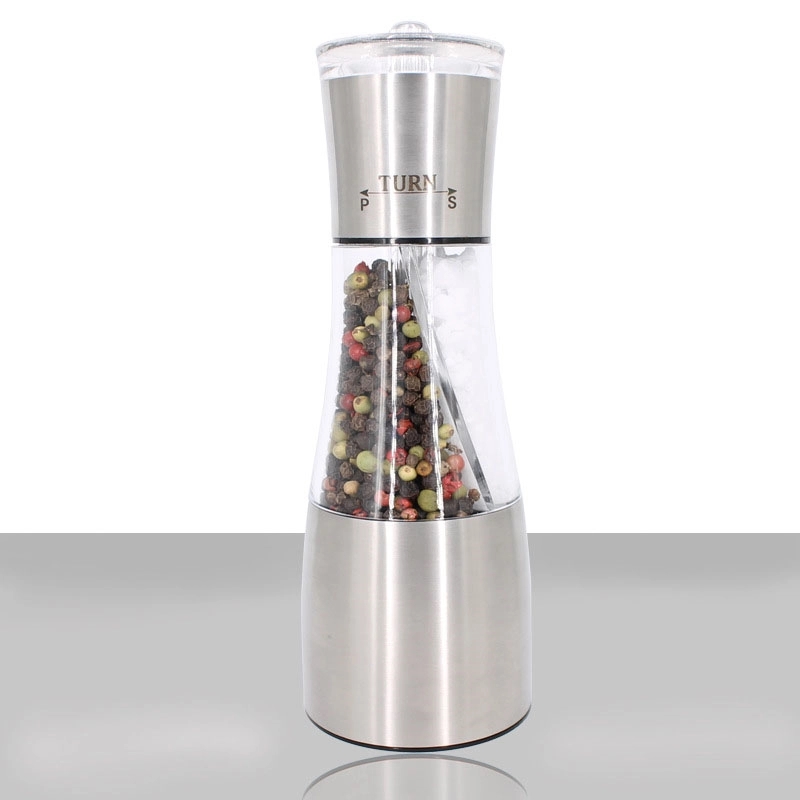 Custom Stainless Steel Manual Dual Salt & Pepper Grinder 6