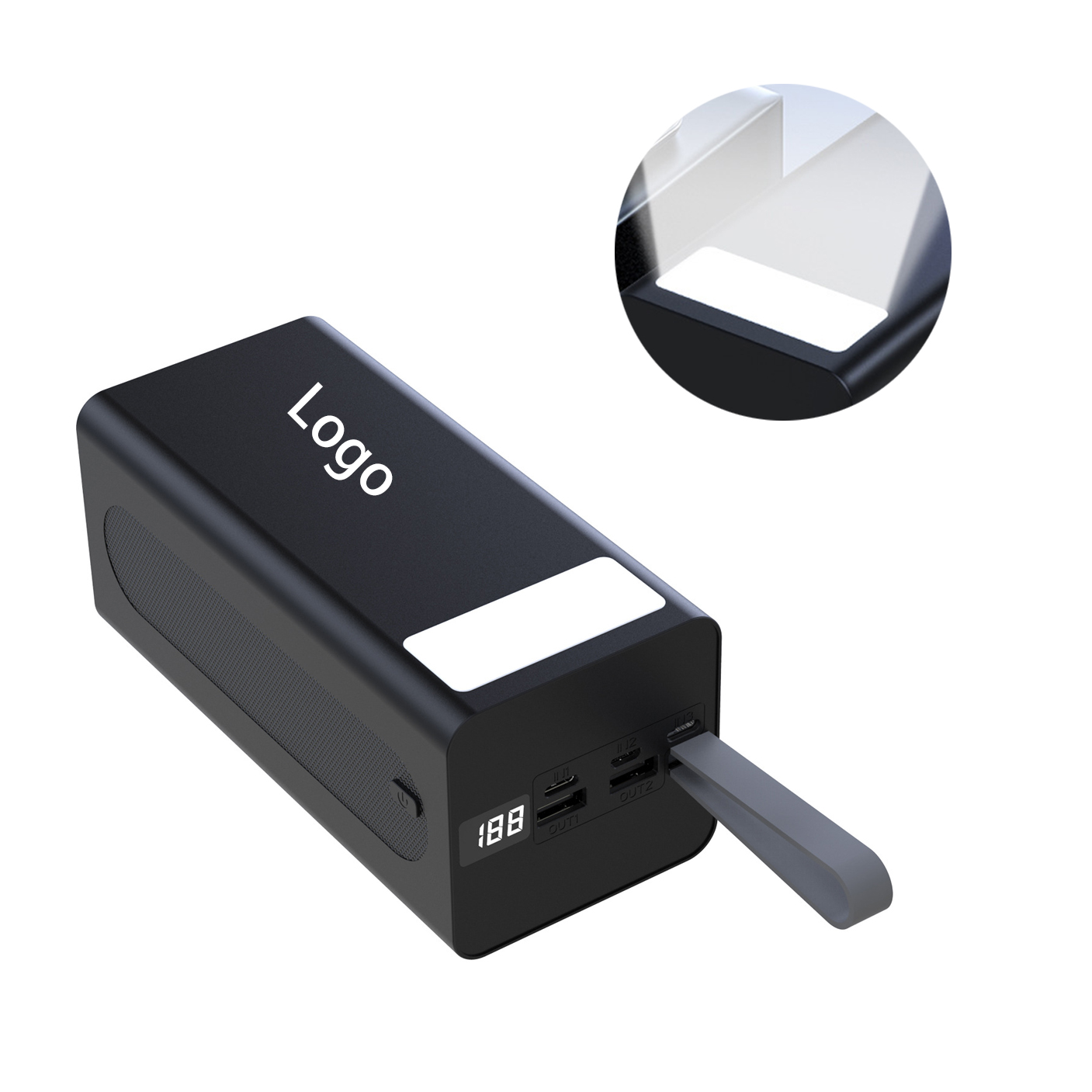 Large Capacity Power Bank w/LED Light 1