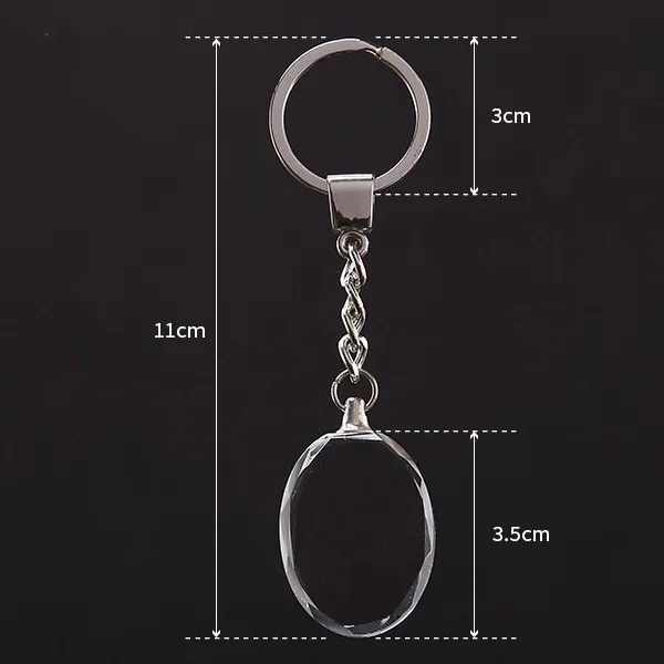 Oval Crystal Key Chain 1