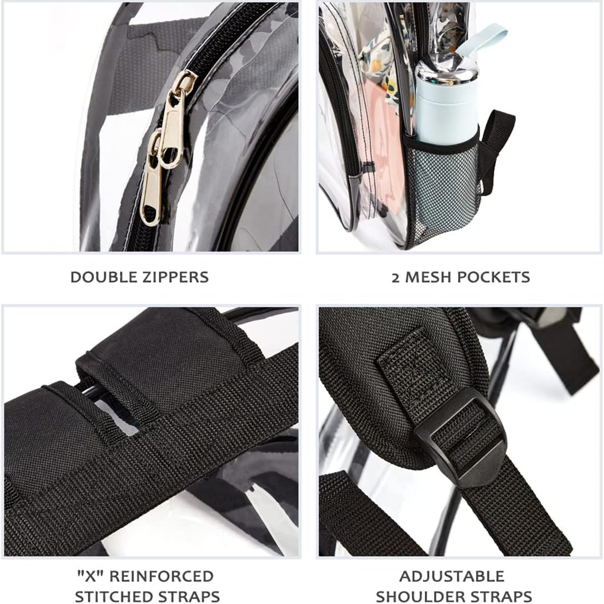 Clear Backpack With Reinforced Strap 4