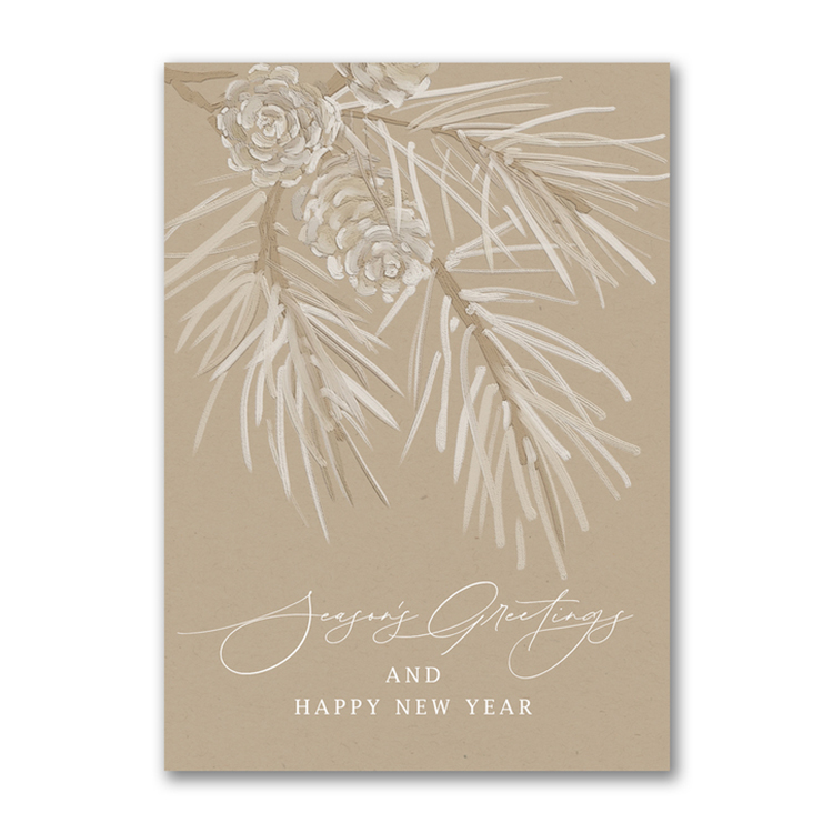 Neutral Pine Holiday Card 2