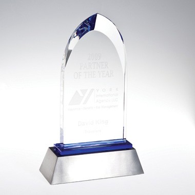 DIGNITY BLUE REFLECT CRYSTAL AWARD 1