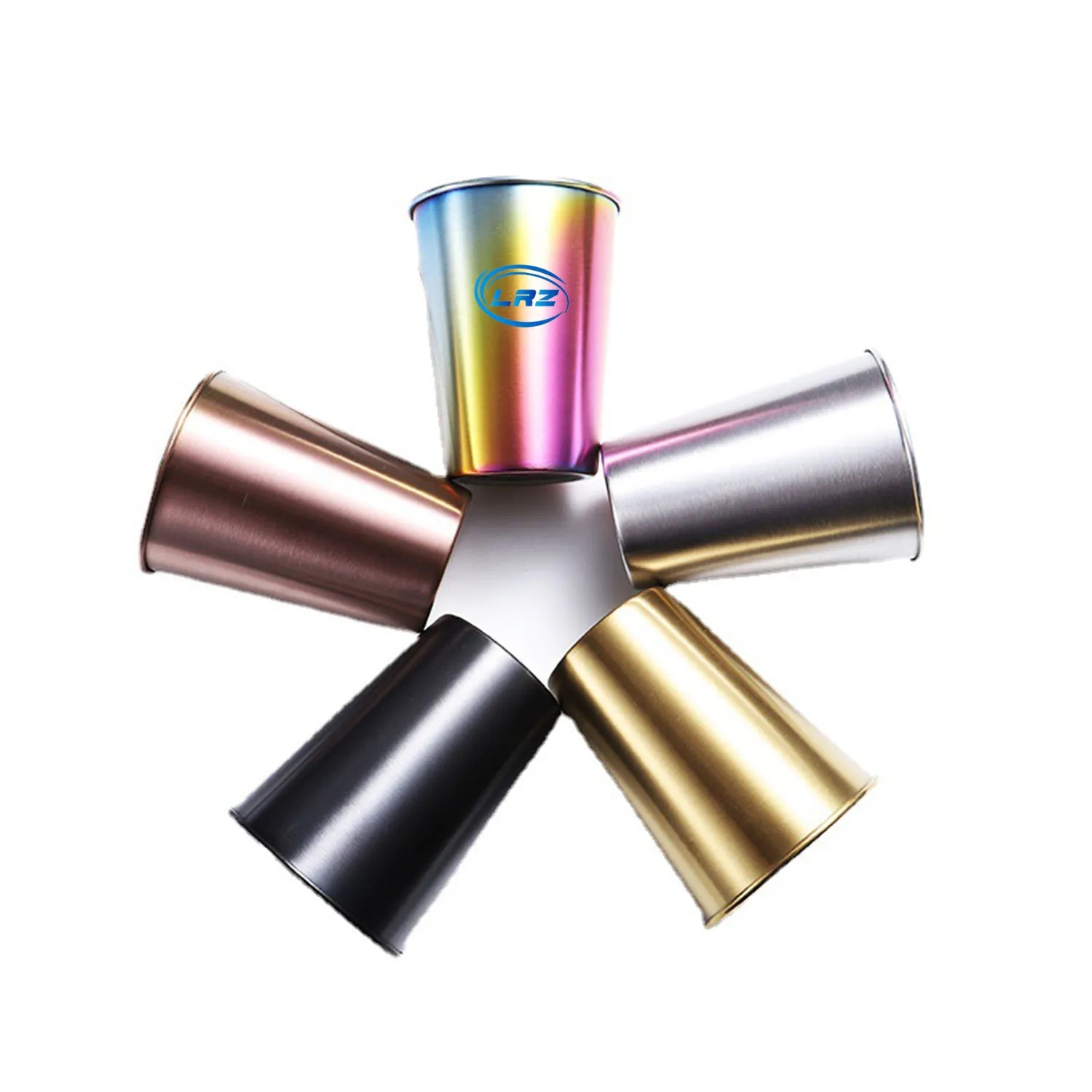 16oz Reusable Rainbow Stainless Steel Cup 3