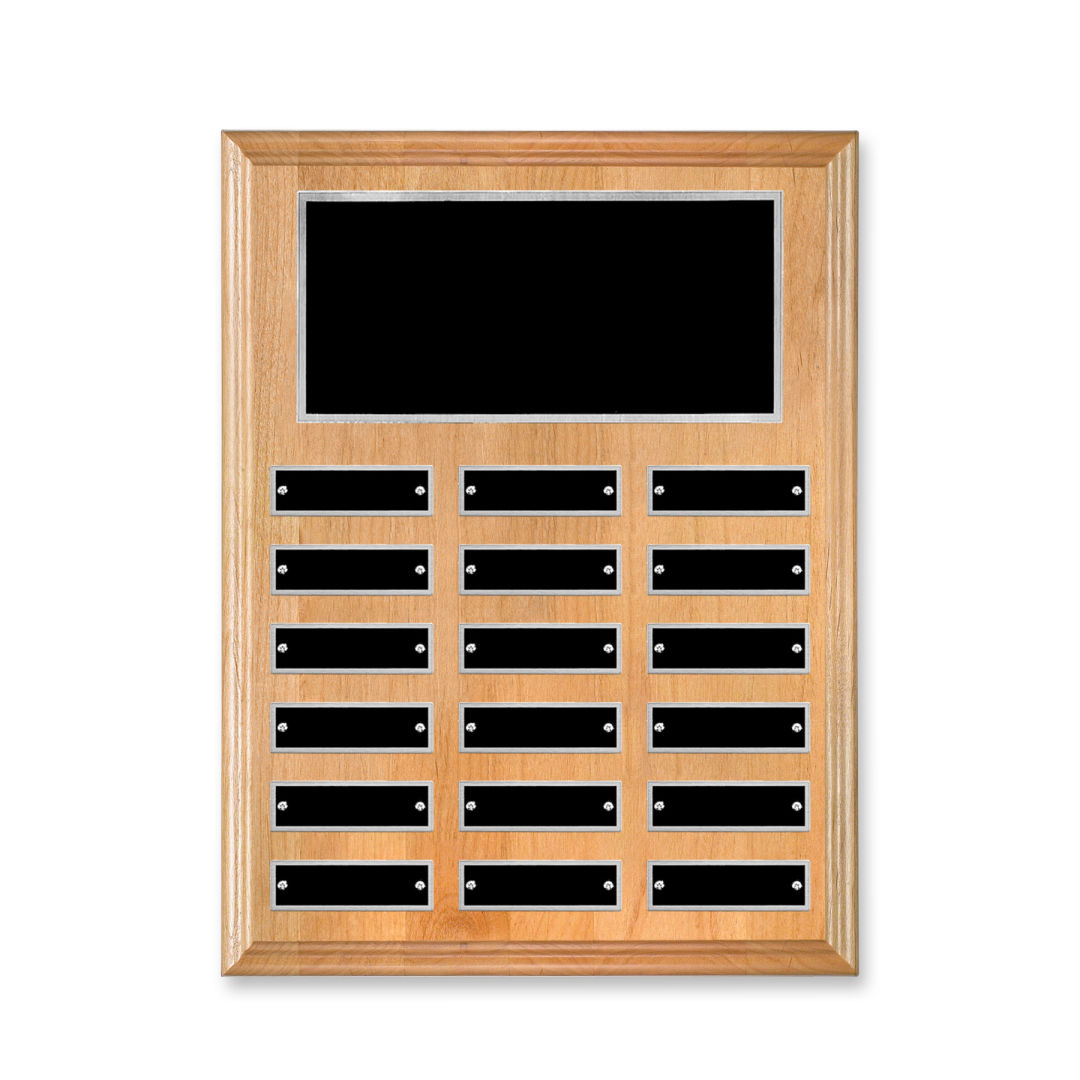 Erindate (Vert) Perpetual Plaque - Red Alder/Silver 2