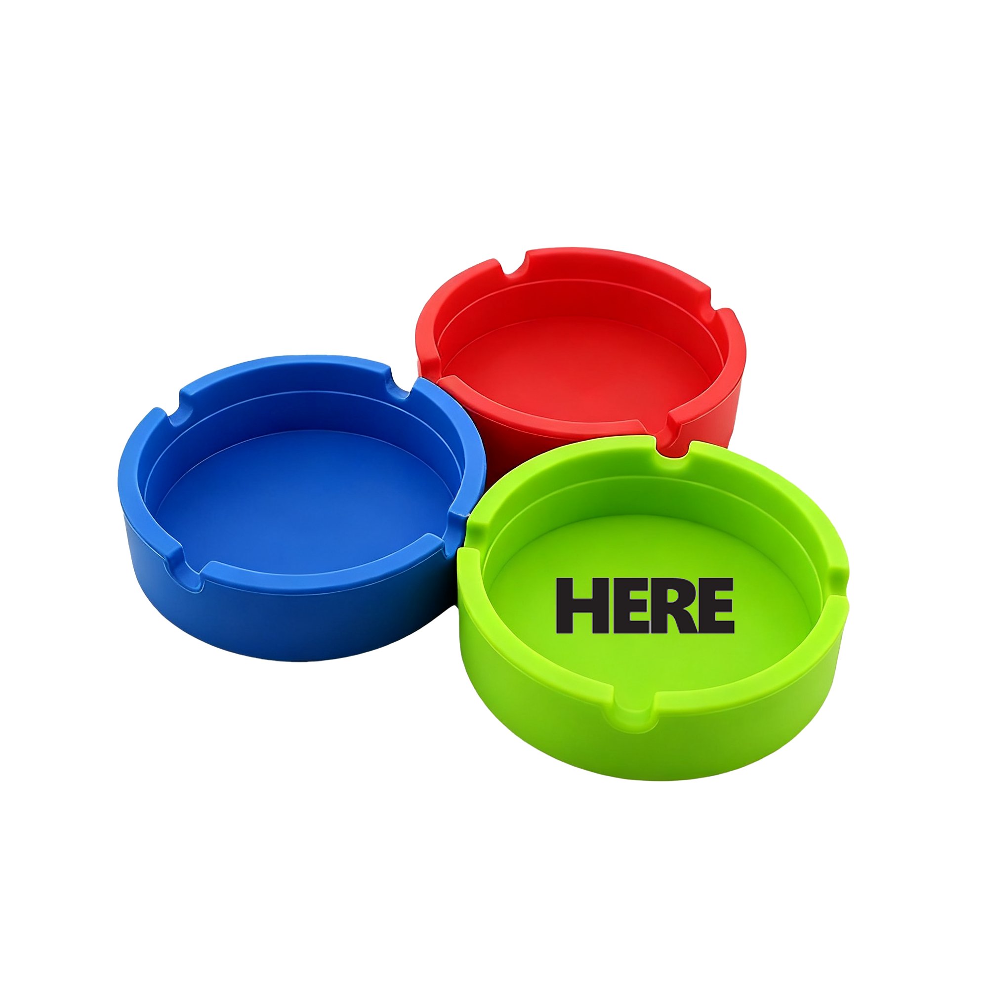 Soft Silicone Round Creative Heat-Resistant Ashtray 2