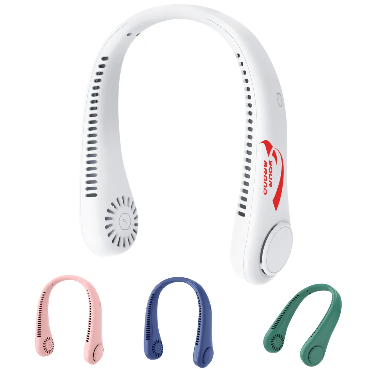 1800mAh Personal Portable USB Neck Fan Hands Free bladeless 3