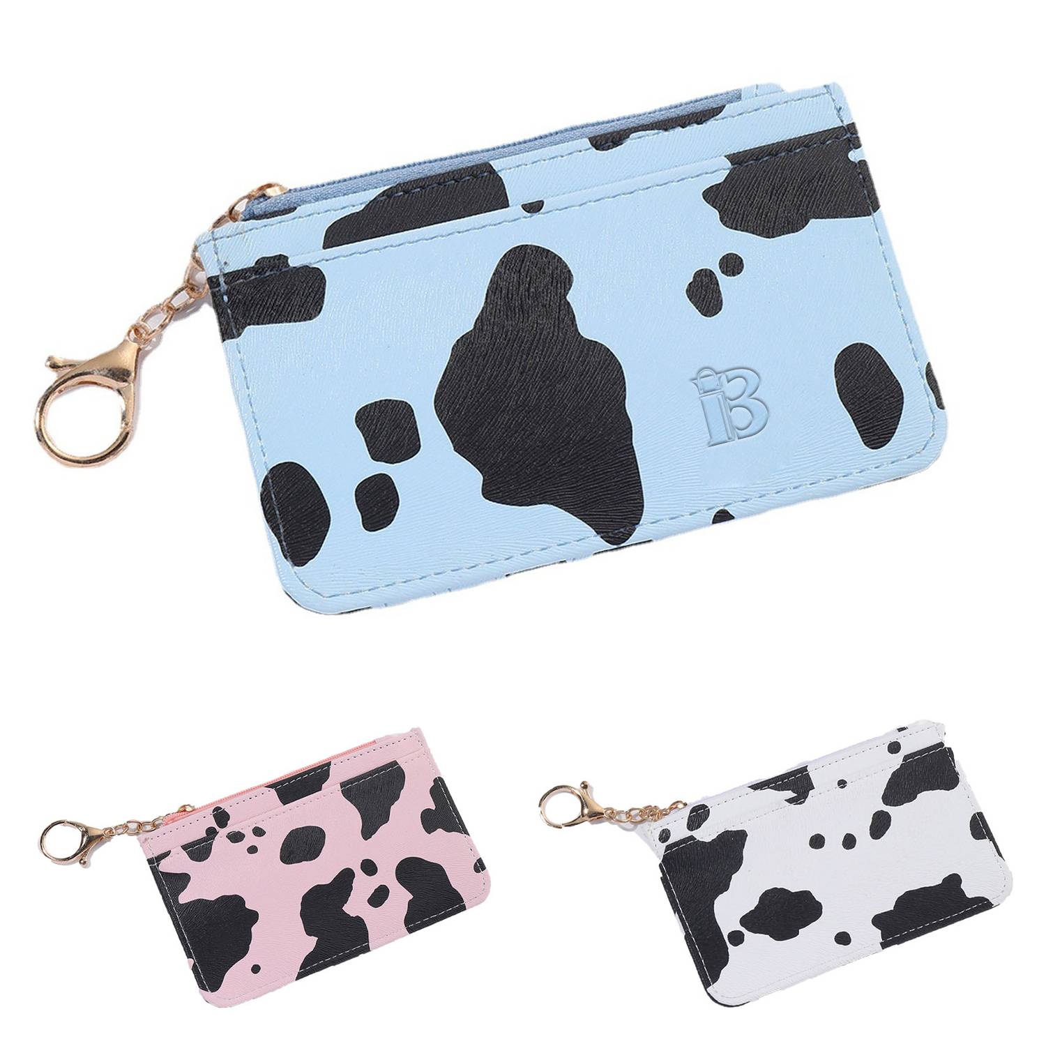 Pu Leather Cow Print Wallet 2