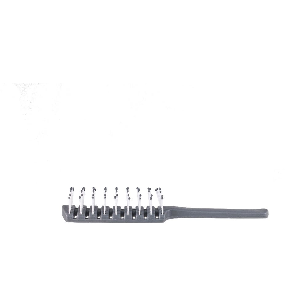 Vented Hairbrush - Plastic Bristles Gray 8" 2
