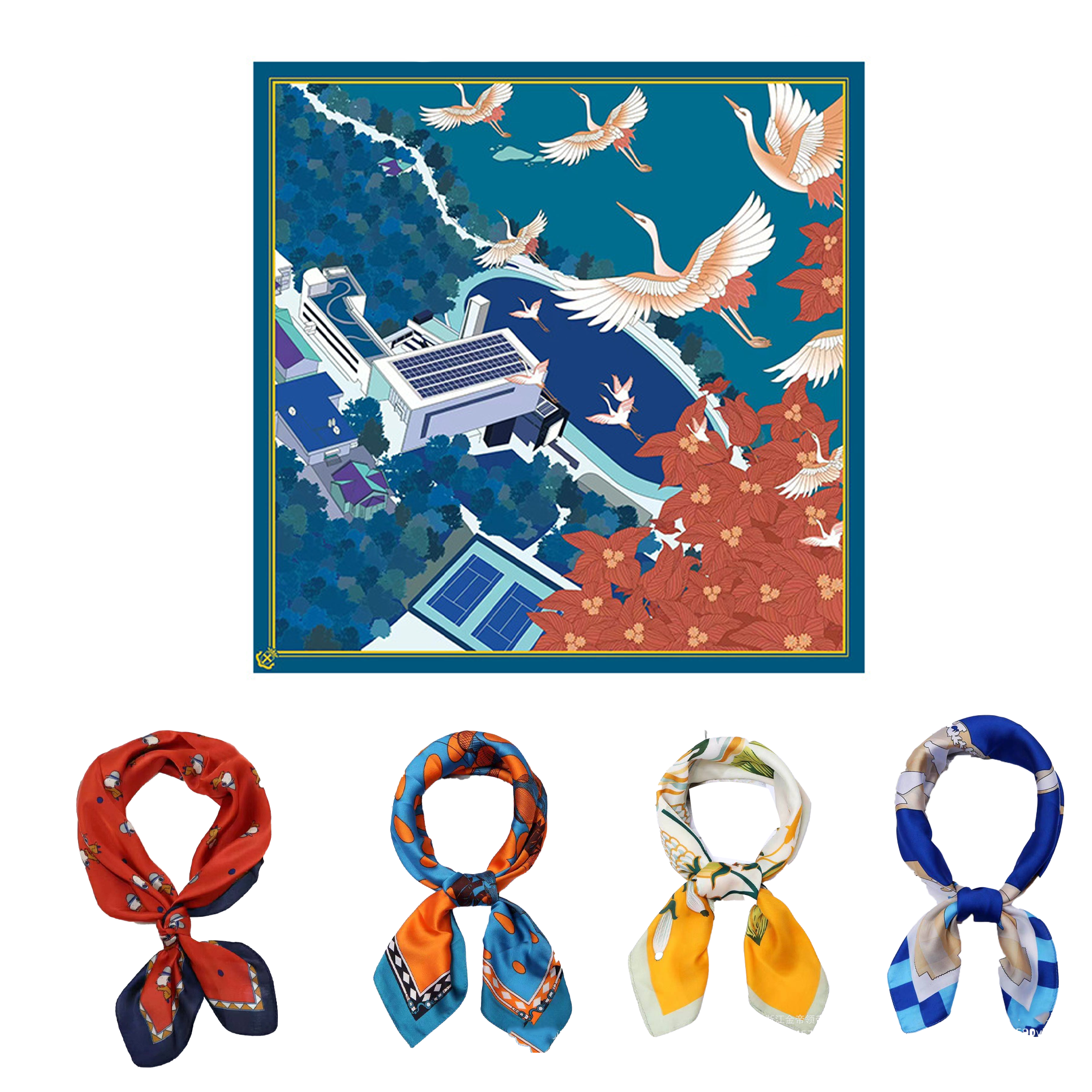 Mulberry Silk Square Scarfs 2