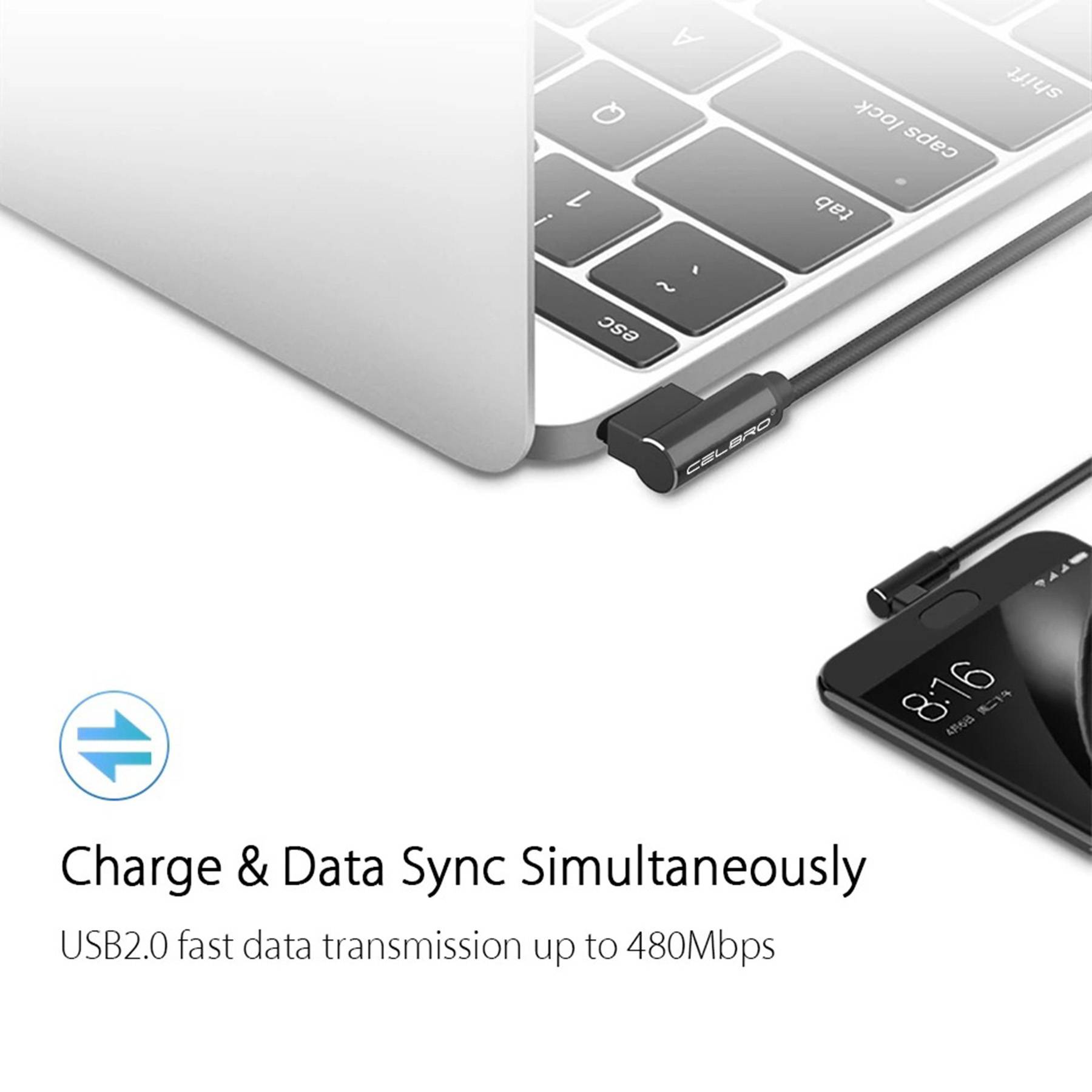 90 Degree Elbow Fast Charging Cable 5