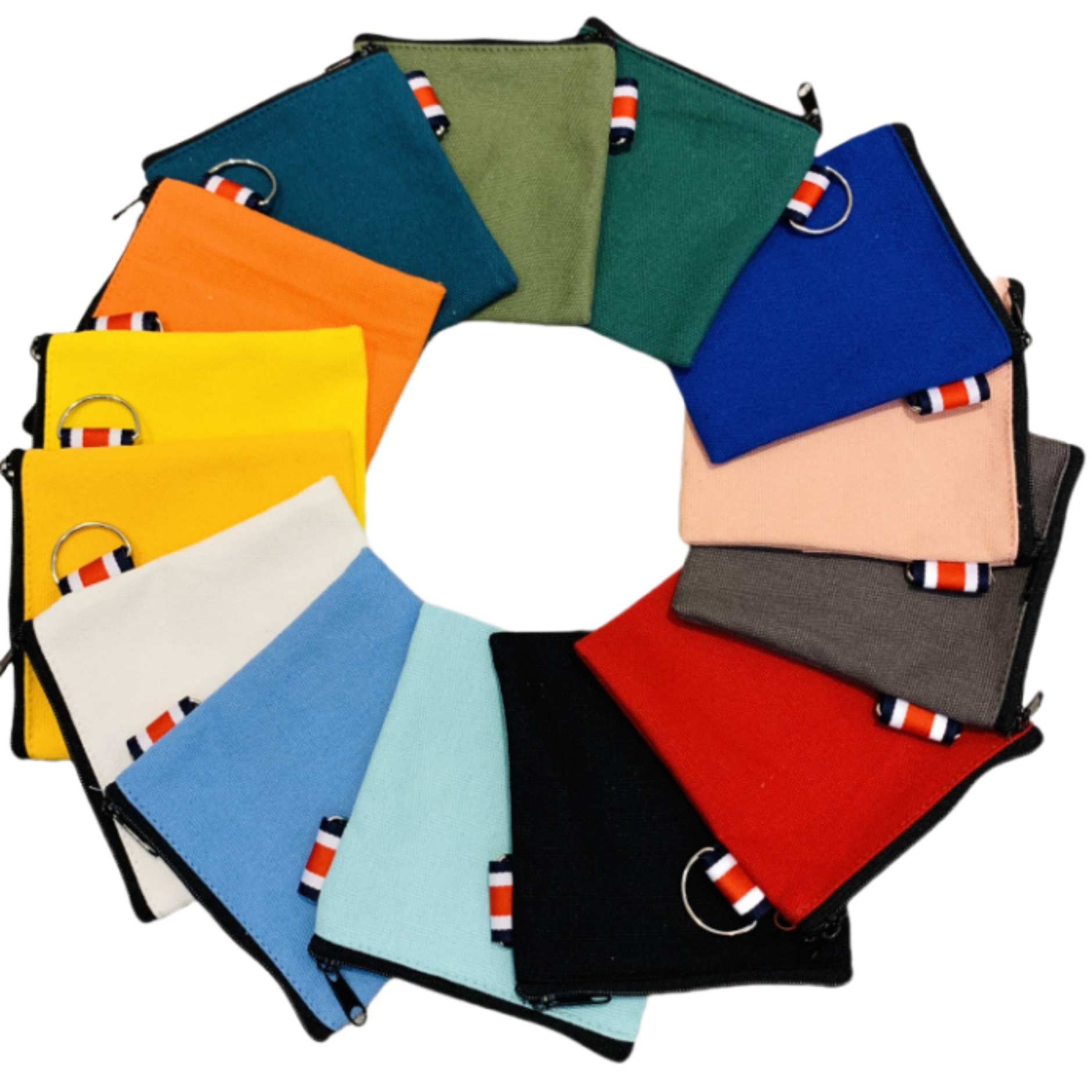 Canvas Coin Purse Square DIY Zipper Pouch 1