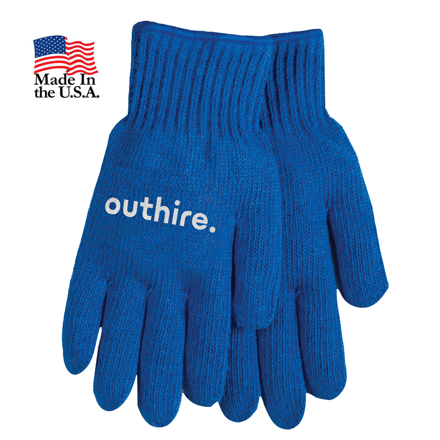 USA Made Medium Weight Knit Gloves with Oversized DTF 3