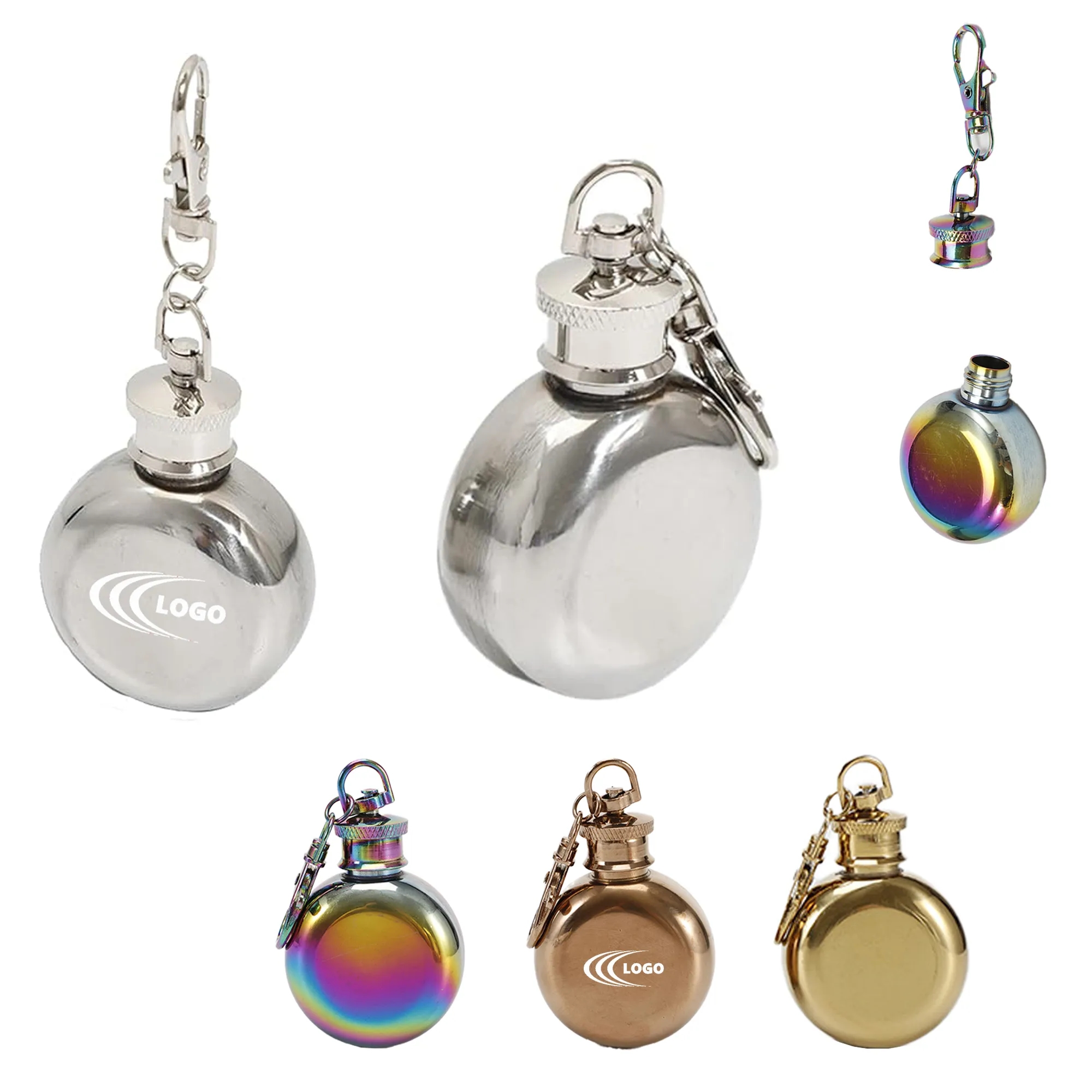 1oz Mini 304 Stainless Steel Round Flask