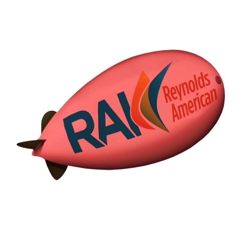 Helium Inflated Blimp, Red, 2 Color - 12'L x 5' Dia. 1