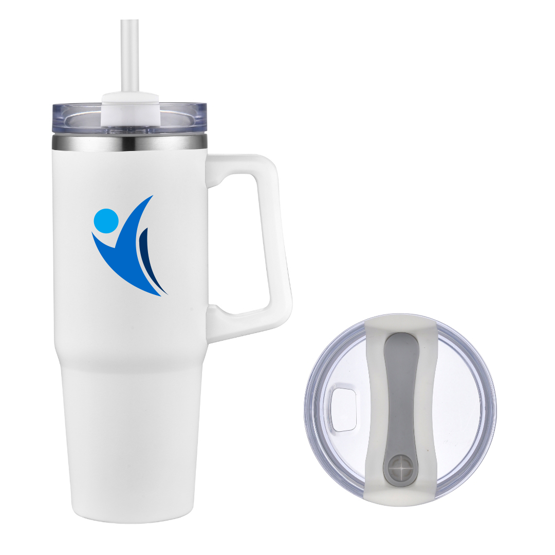 ArticFire 30oz Double-Wall Stainless Steel Tumbler with Handle and Straw 11