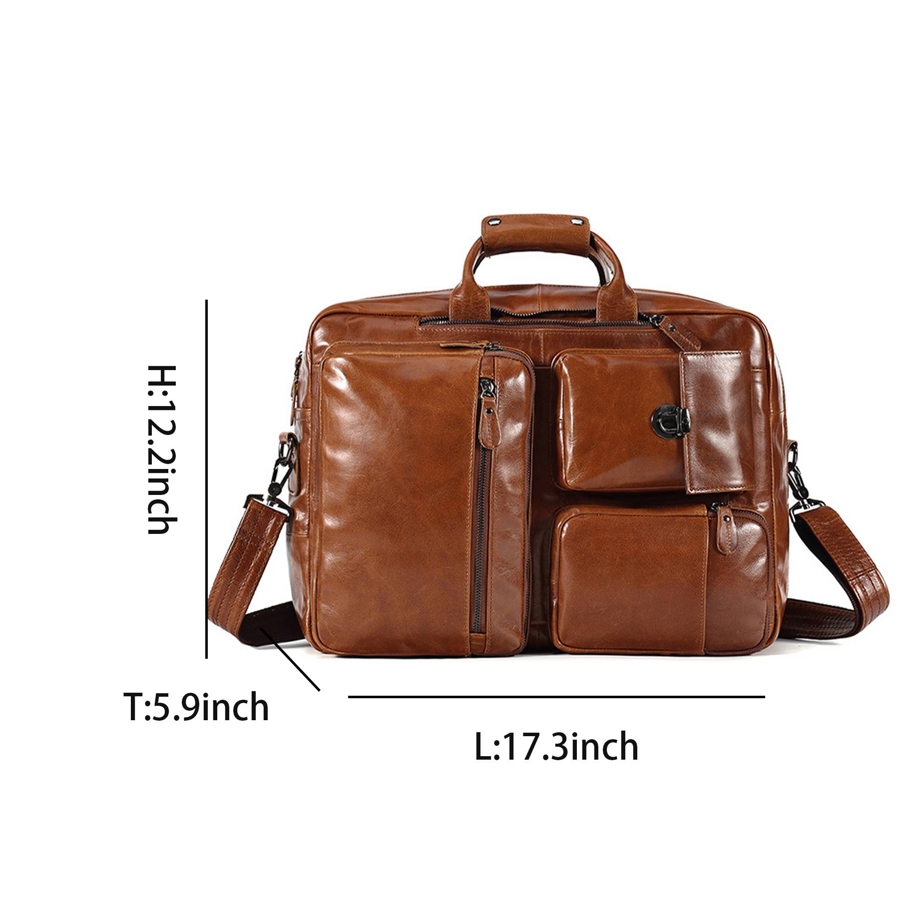 Vintage 17 Inch Laptop Crossbody Shoulder Bag 5