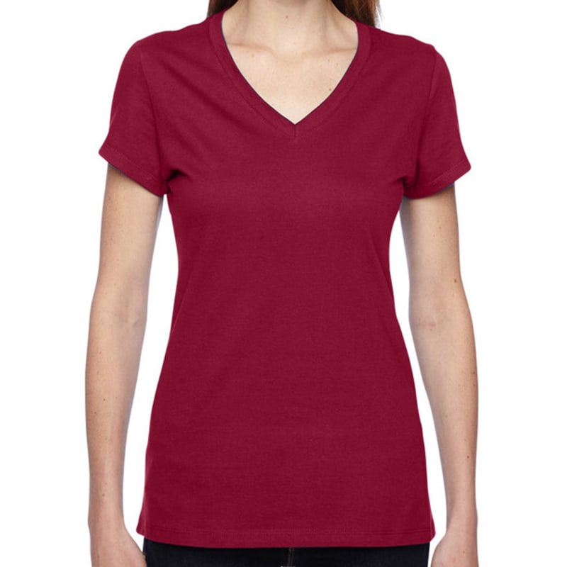 Fruit Of The Loom Ladies 4.7 Oz. 100% Sofspun Cotton Jersey Junior V-Neck T-Shirt 11