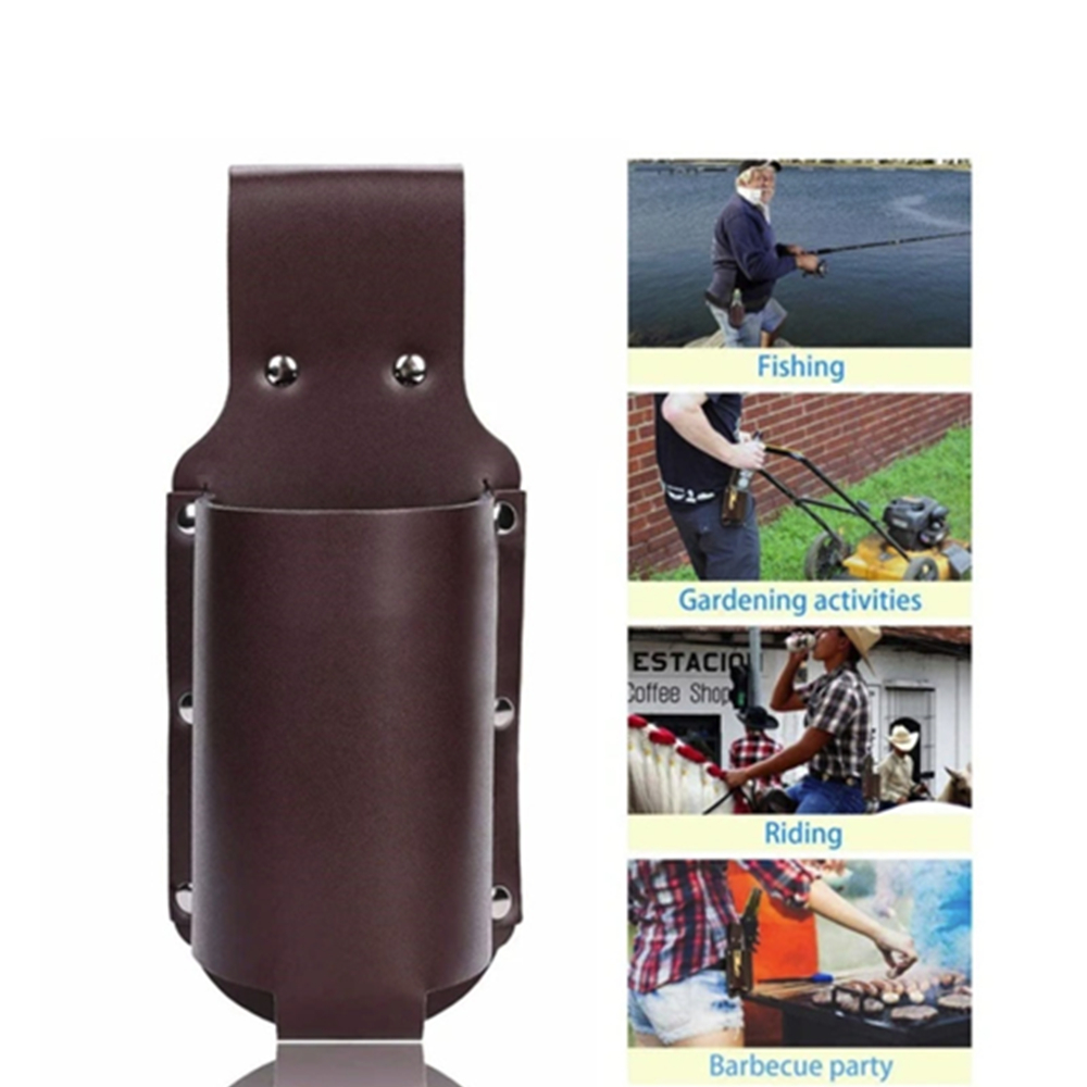 Leather Beer Holster Bottle Holder 2