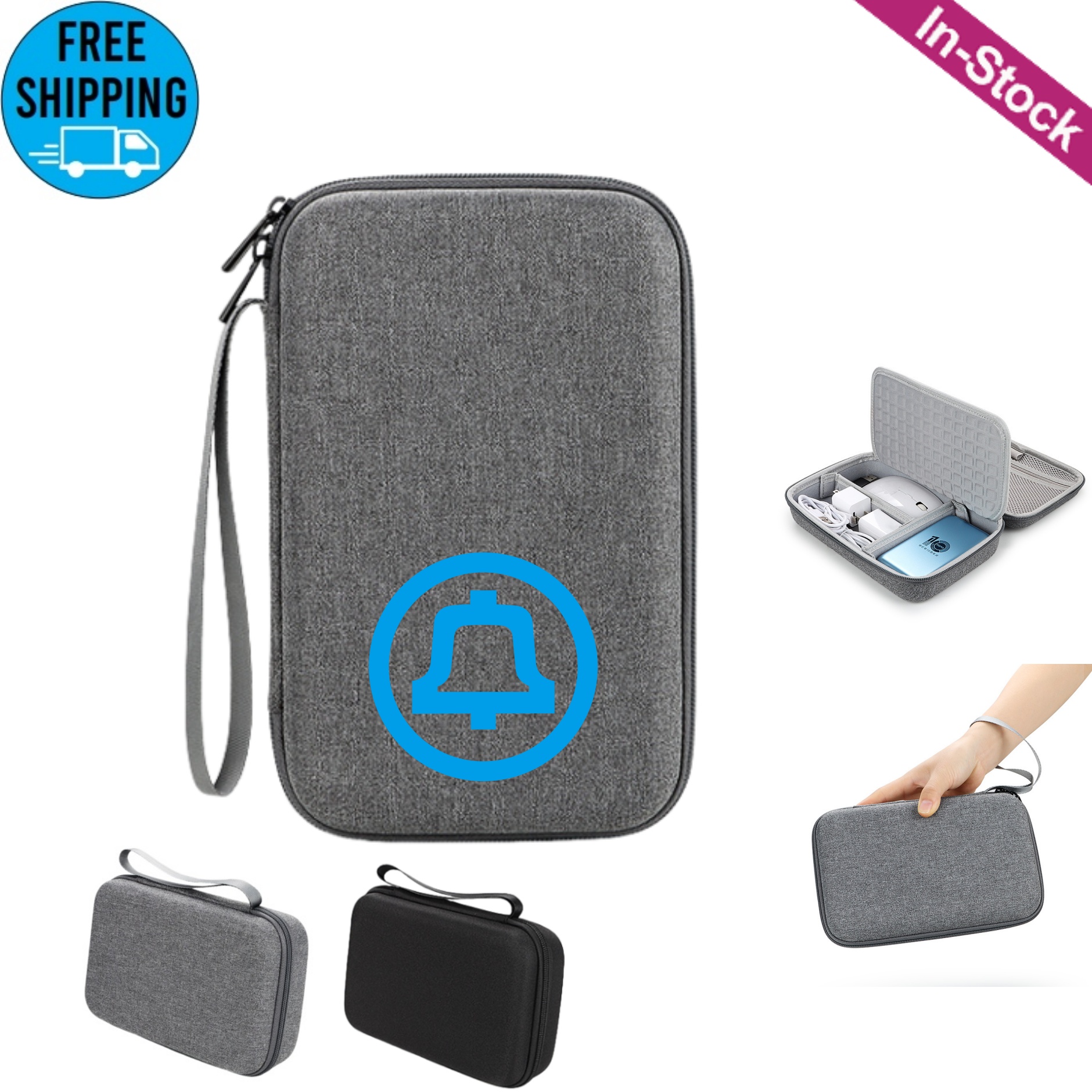 Hard Electronic Organizer Travel Cable Accessories Bag 4