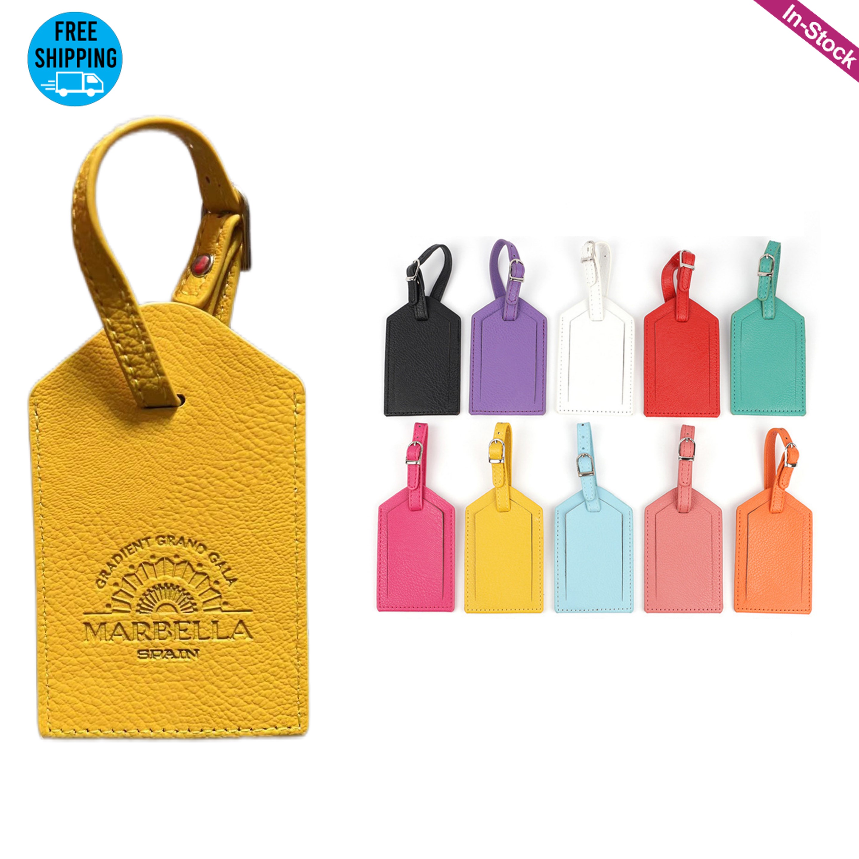 Premium Vegan Leather Luggage Bag Tag 12