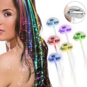 Light Up Braid Hair Headband Wig Easy Clip On LED Lights 13