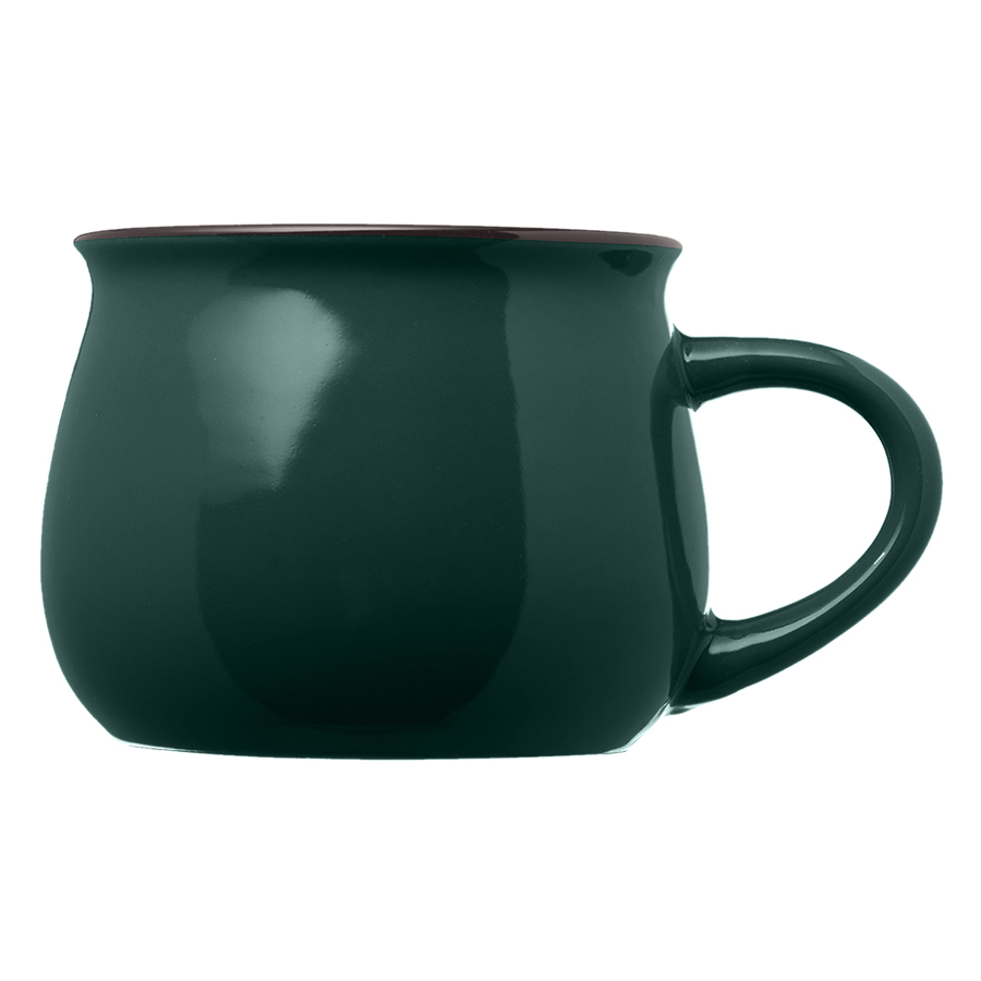 12 oz. Two-Tone Glossy Pottery Custom Coffee Mug 14