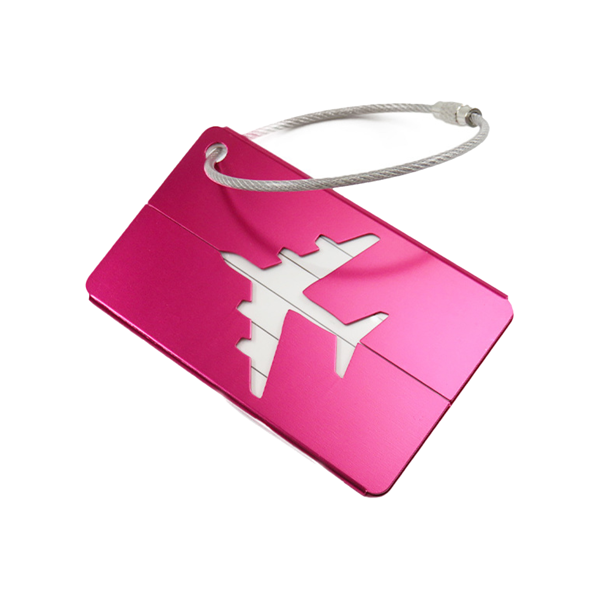 Aluminum Airplane Luggage Tag 1