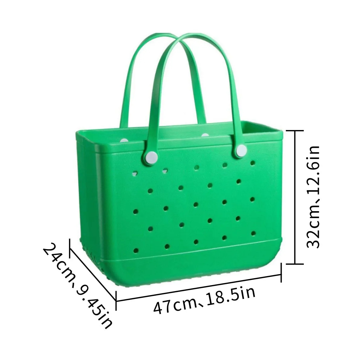 Large Capacity EVA Tote Hole Bag Beach Basket With Handles 6