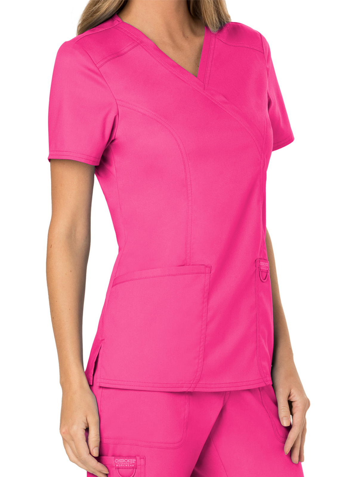 Cherokee - Workwear Revolution - Women's 2-Pocket Mock Wrap Top 44