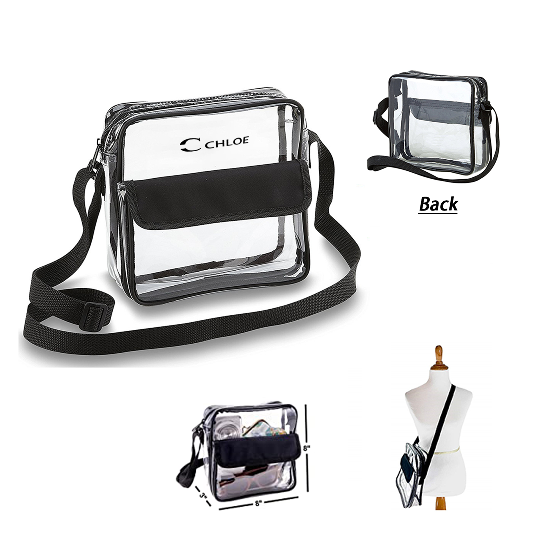 Clear Messenger Shoulder Bag 1