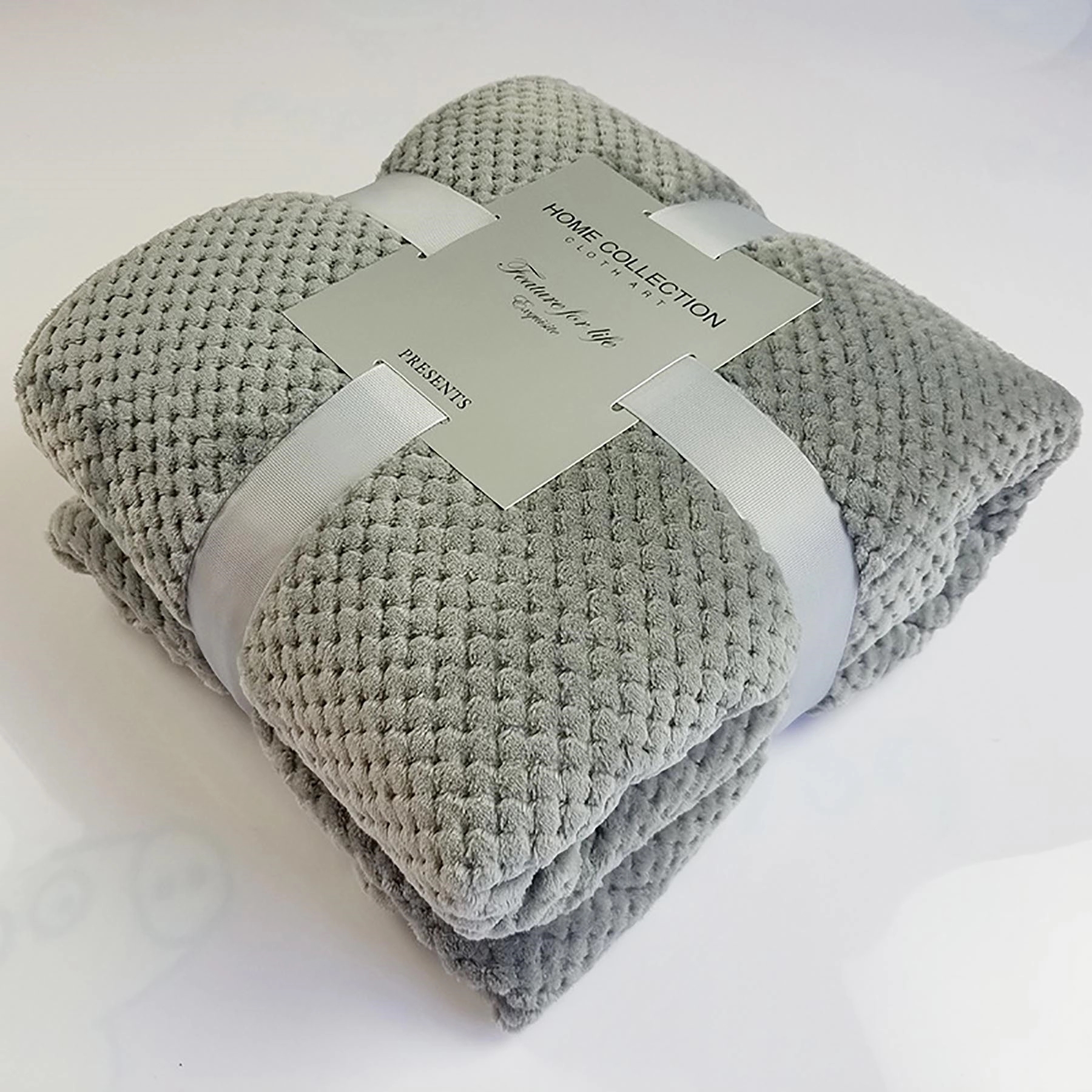 Large Waffle Weave Flannel Fleece Throw Blanket 40X60 Inch 6