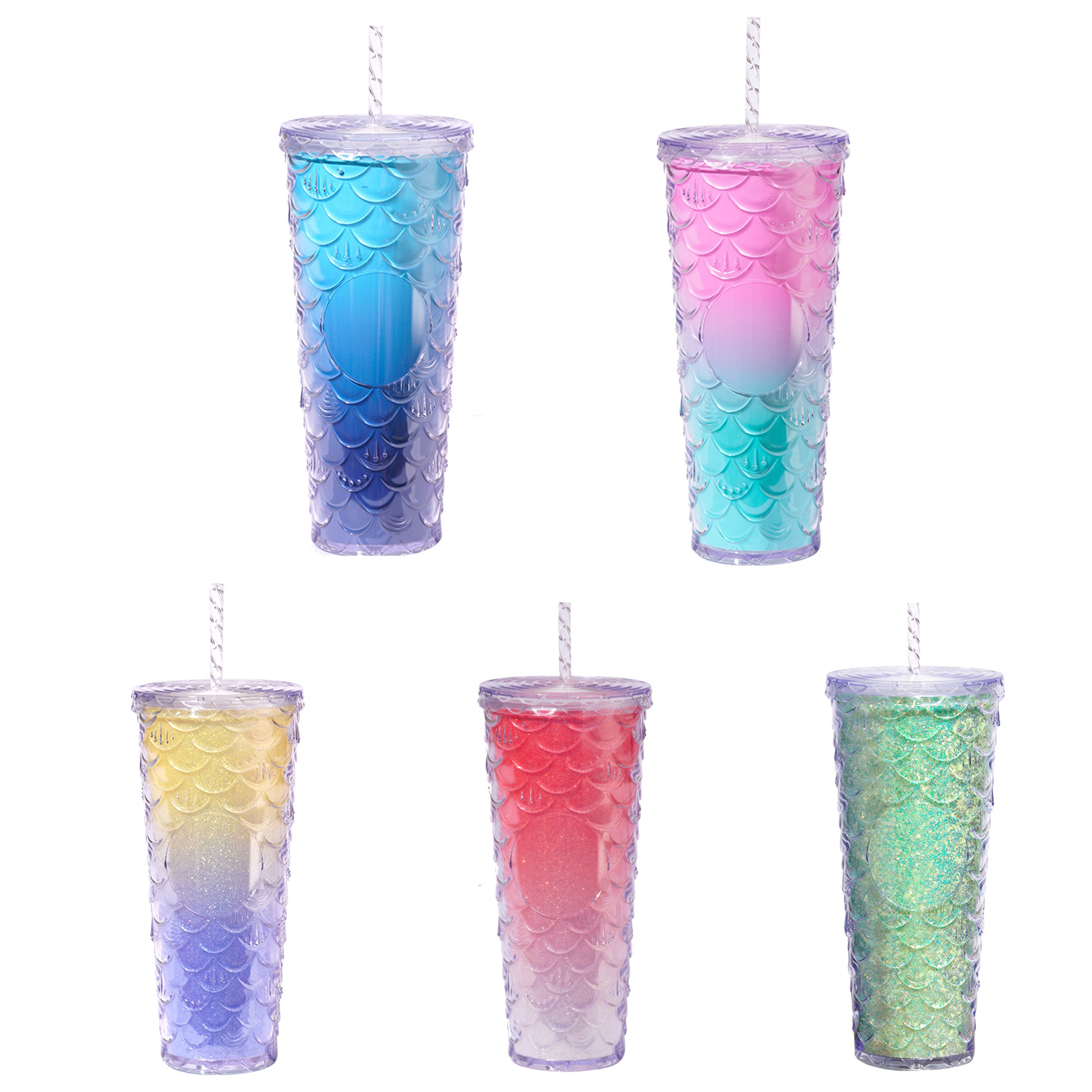24 Oz. Plastic Tumbler w/Straw & Lid (Direct Import) 3
