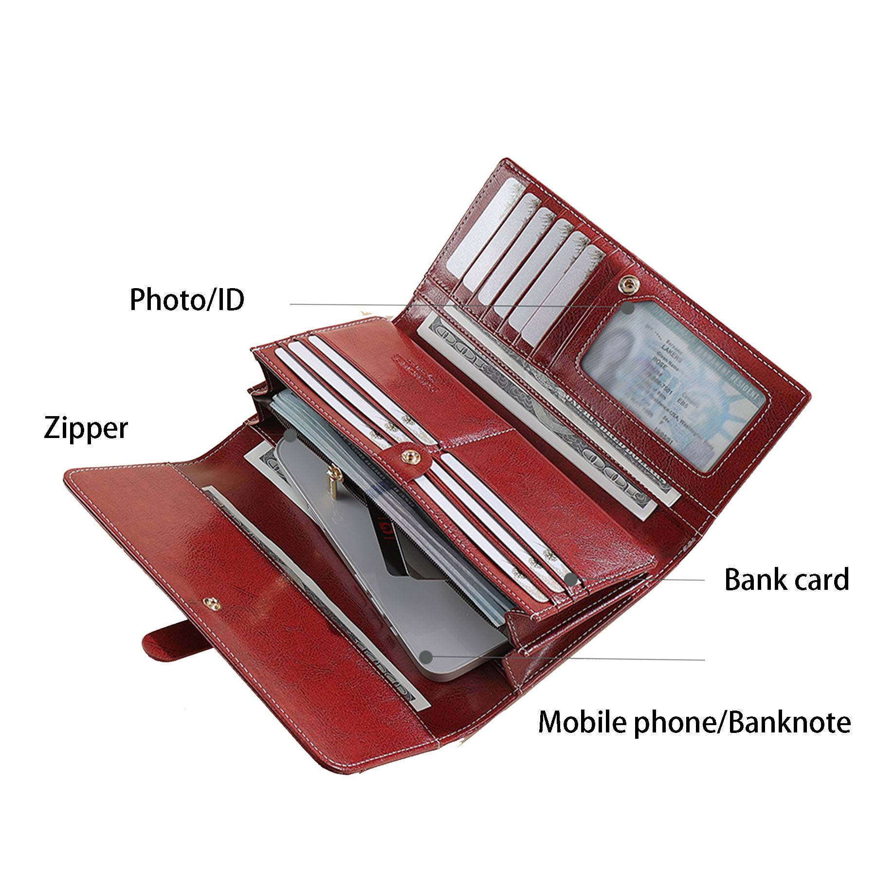 Genuine leather wallet for women 5