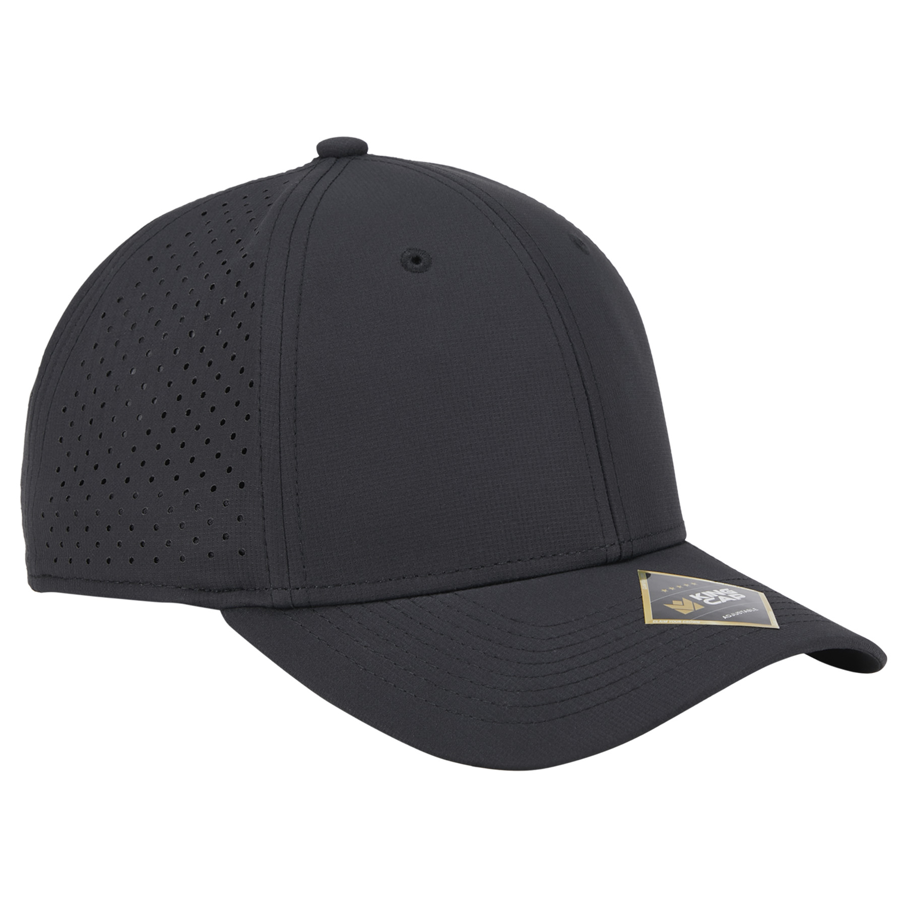 Crest 6-Panel Sport Cap w/Perforated Back- Sustainable Fabric 3