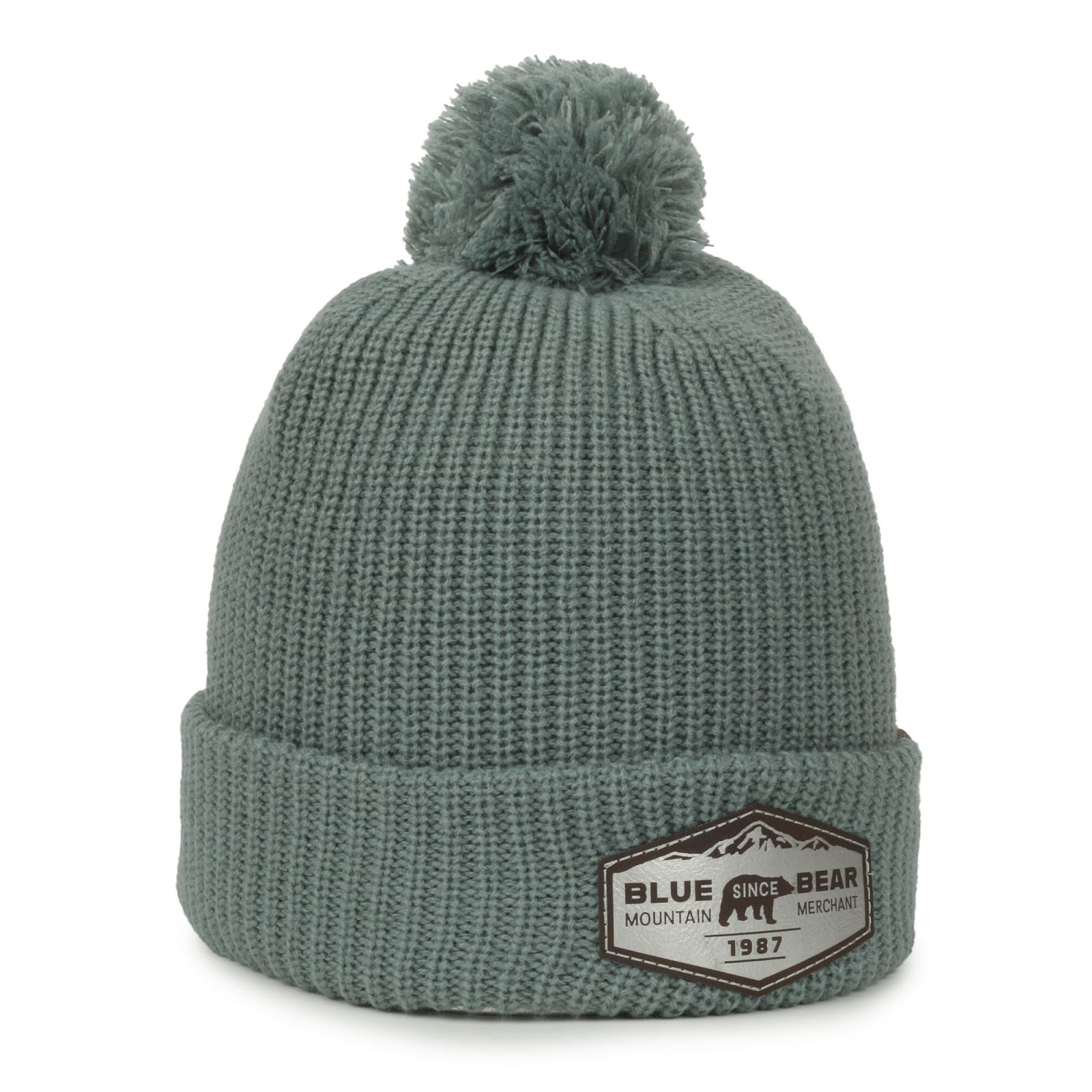 Rib Knit Watch Cap w/ Pom