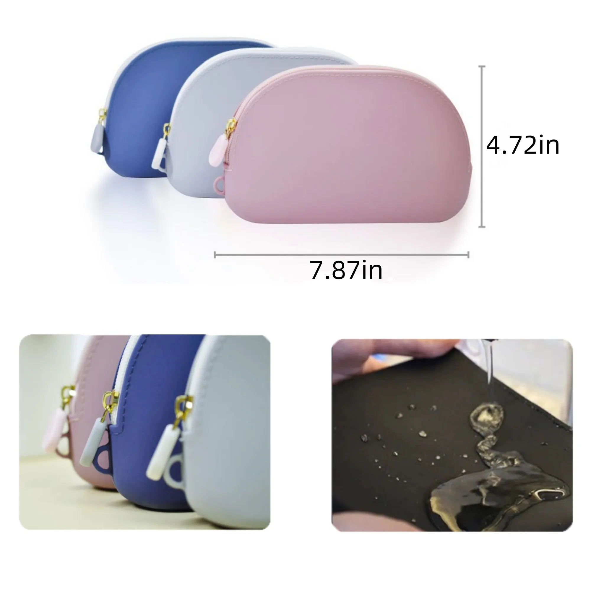 Customized silicone waterproof makeup bag 5