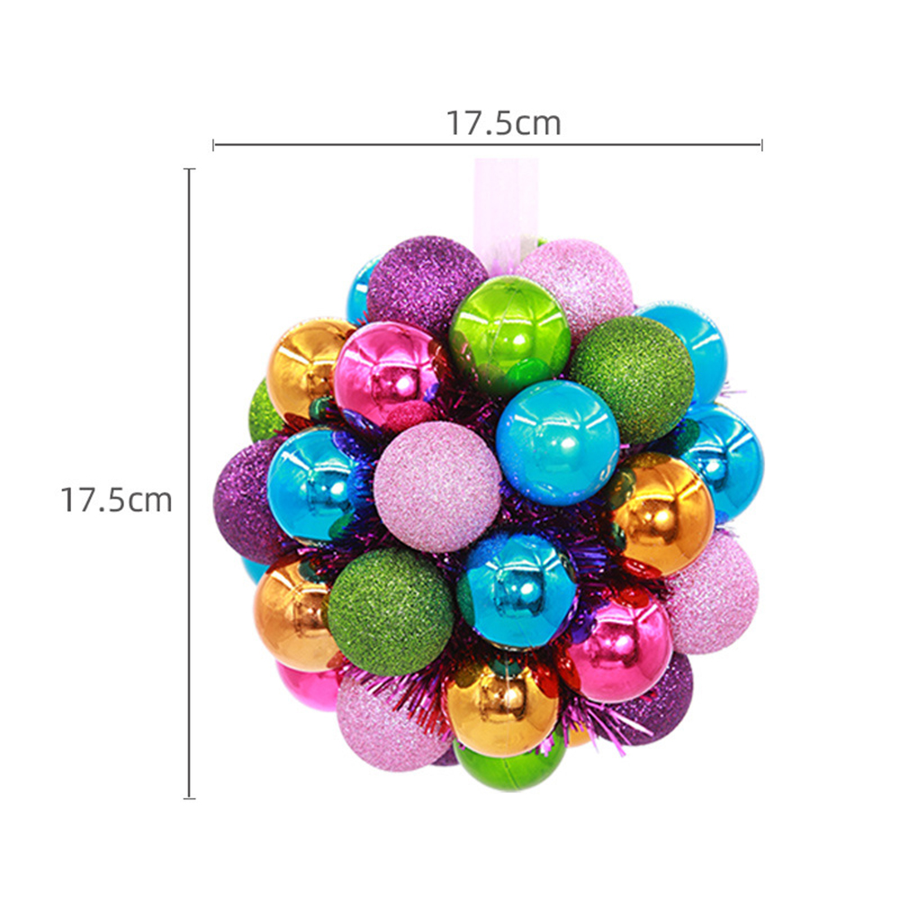Christmas Tree 18pcs 4cm Colorful Silk Ball Bunch 8