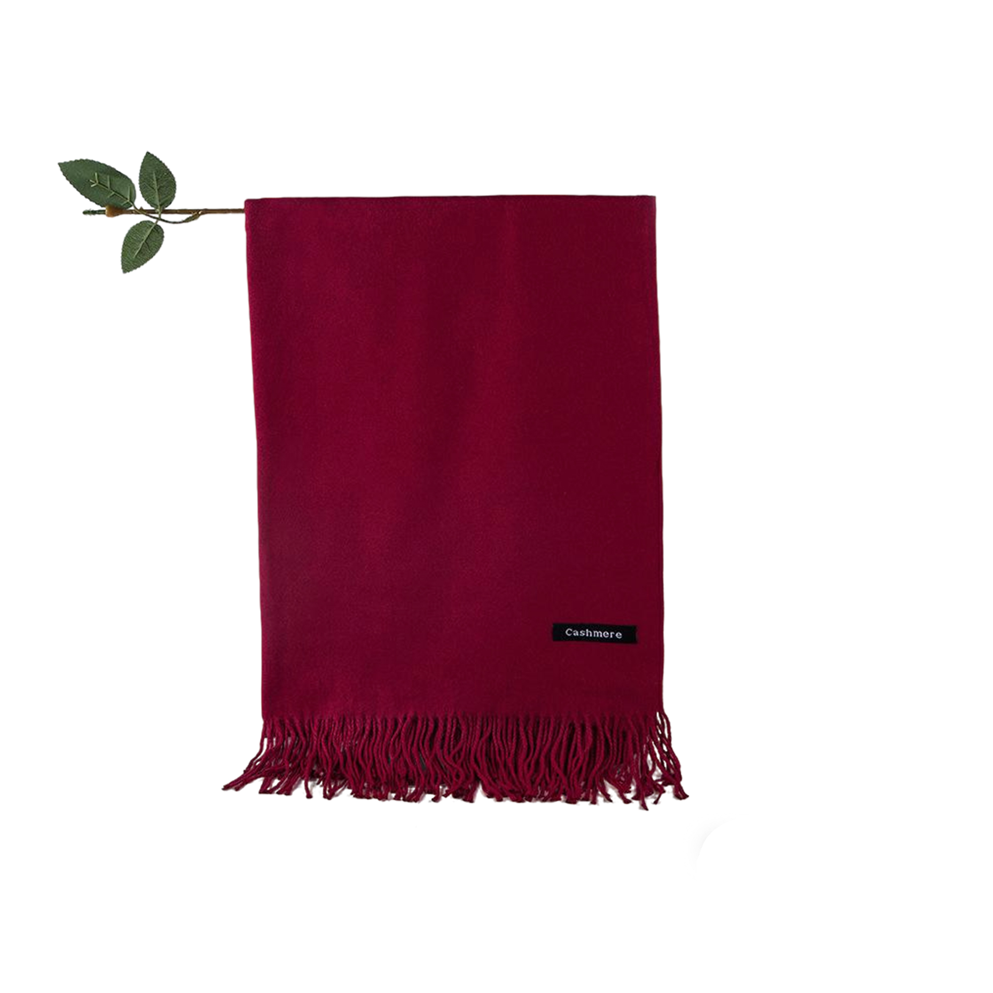 Soft Imitation Cashmere Woven Scarf With Fringe 71" By 28" 19