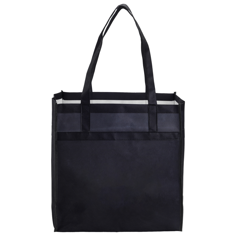 Heavy Duty 100GSM Non-Woven Grocery Tote Bag w/ Gusset (13" x 14" x 7")