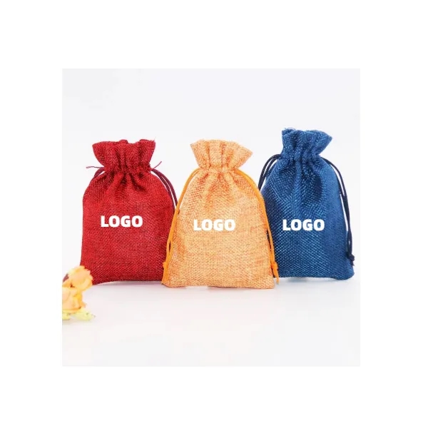Burlap Bags with Drawstring 1