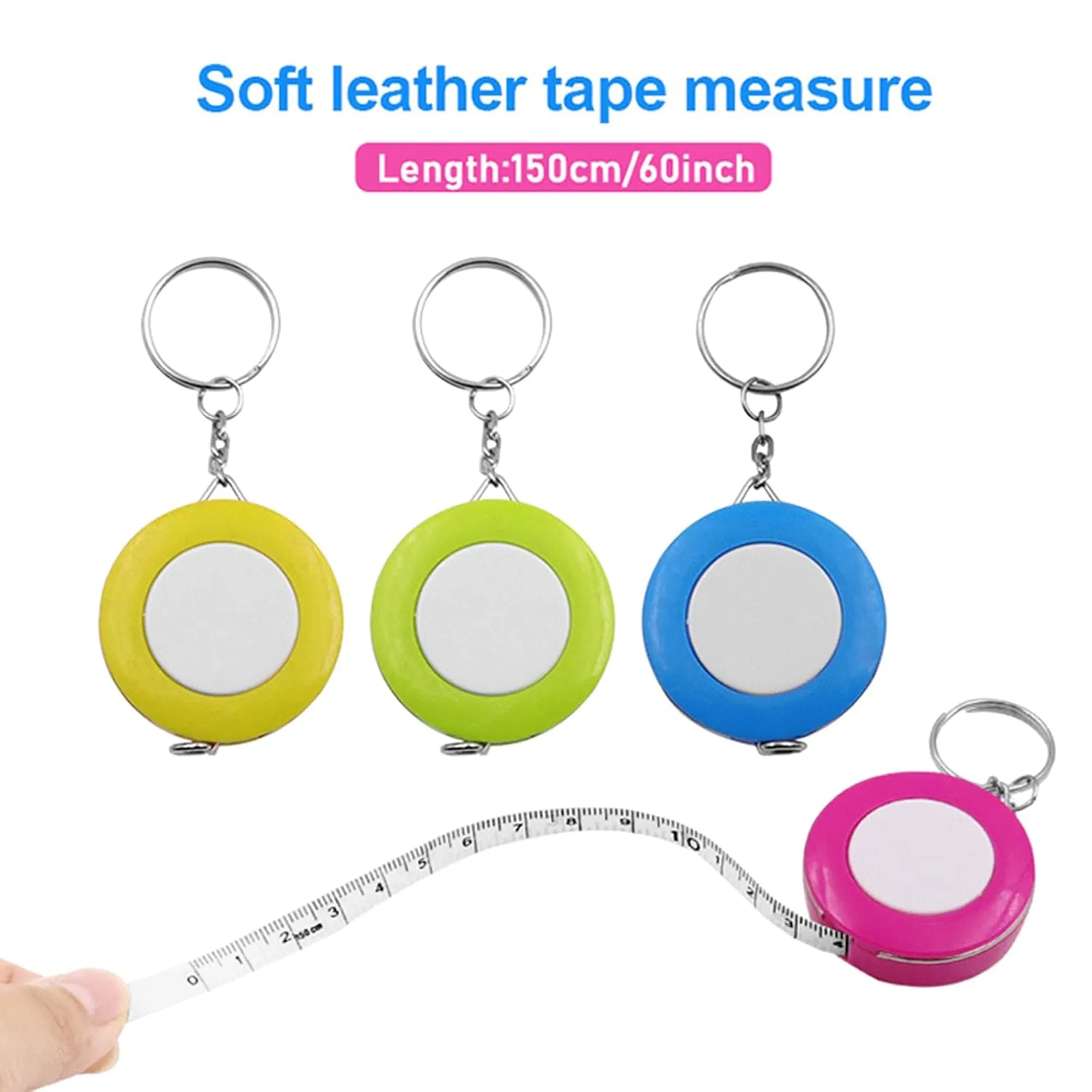 Small Tape Measure Keychains 5ft/ 1.5m Mini Retractable 9