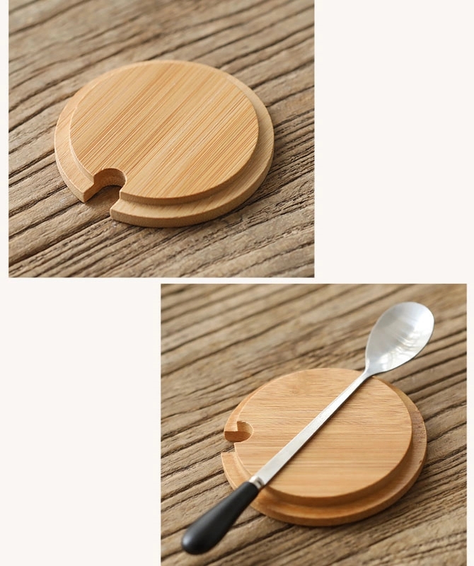 Custom 15 OZ Ceramic with Bamboo Lid and Stir Spoon 6