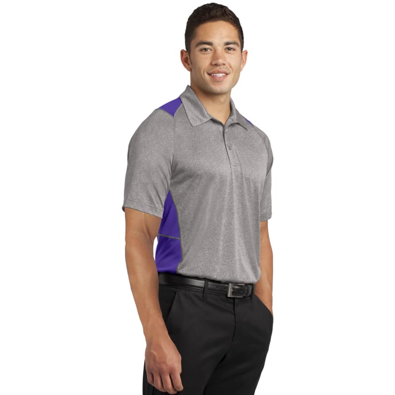 Sport-Tek Heather Colorblock Contender Polo. 38